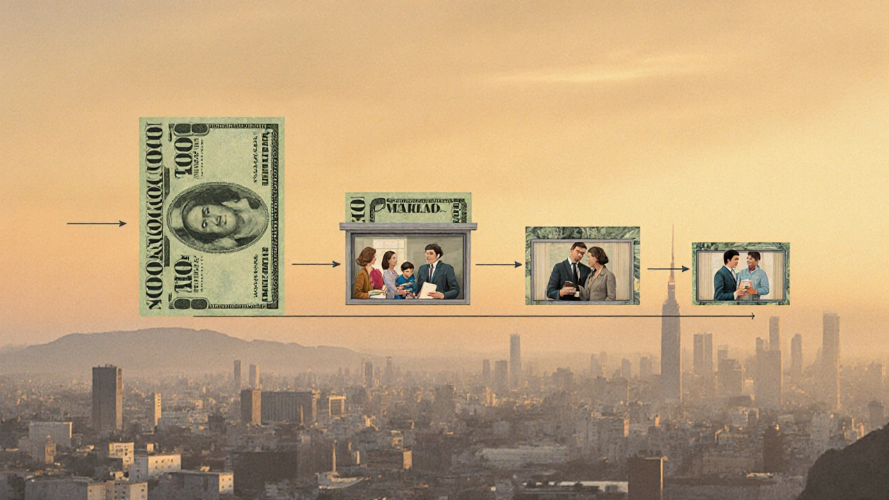 Jedna bankovní bankovka se množí v řetězci úvěrů do milionů Kč.