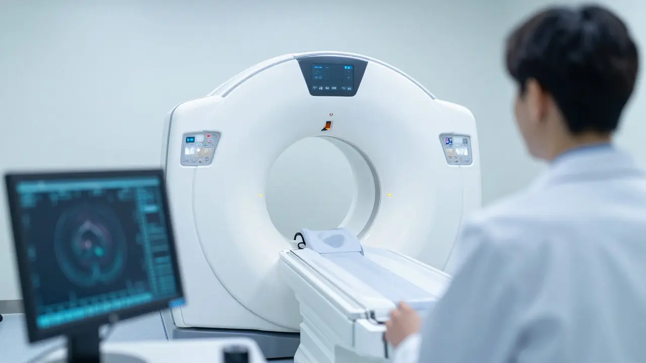 Moderní onkologické centrum s MRI přístrojem pro včasnou diagnostiku metastáz.